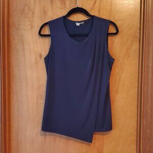 Halogen Asymetrical Navy Blue Blouse - Size Medium